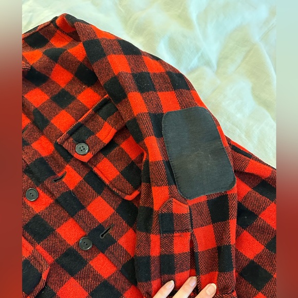 Vintage Red and Black Plaid Wool Shirt - Picture 6 of 9